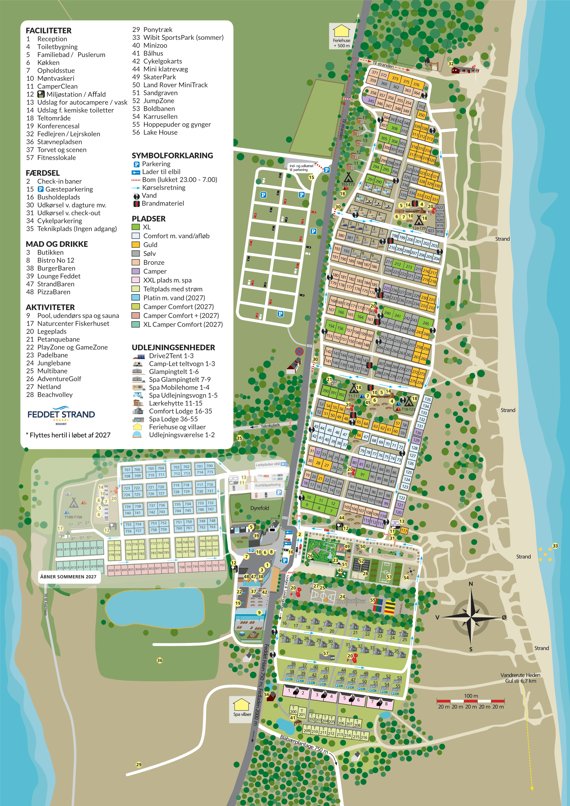 Kort over campingpladsen